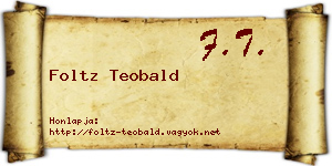 Foltz Teobald névjegykártya